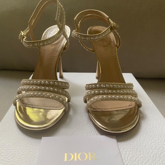 DIOR GEM HEELED SANDAL - Picture 4 of 11